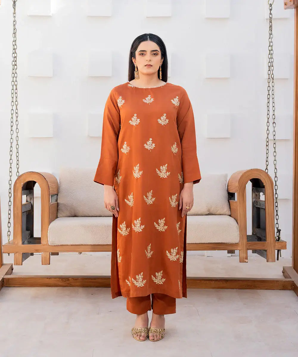 Embroidered Viscose Long Shirt - Kross Kulture 