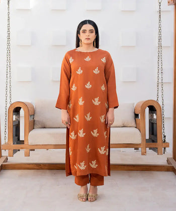 Embroidered Viscose Long Shirt - Kross Kulture 