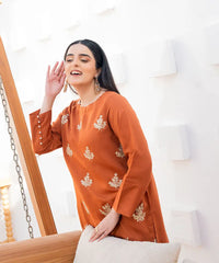 Embroidered Viscose Long Shirt - Kross Kulture 