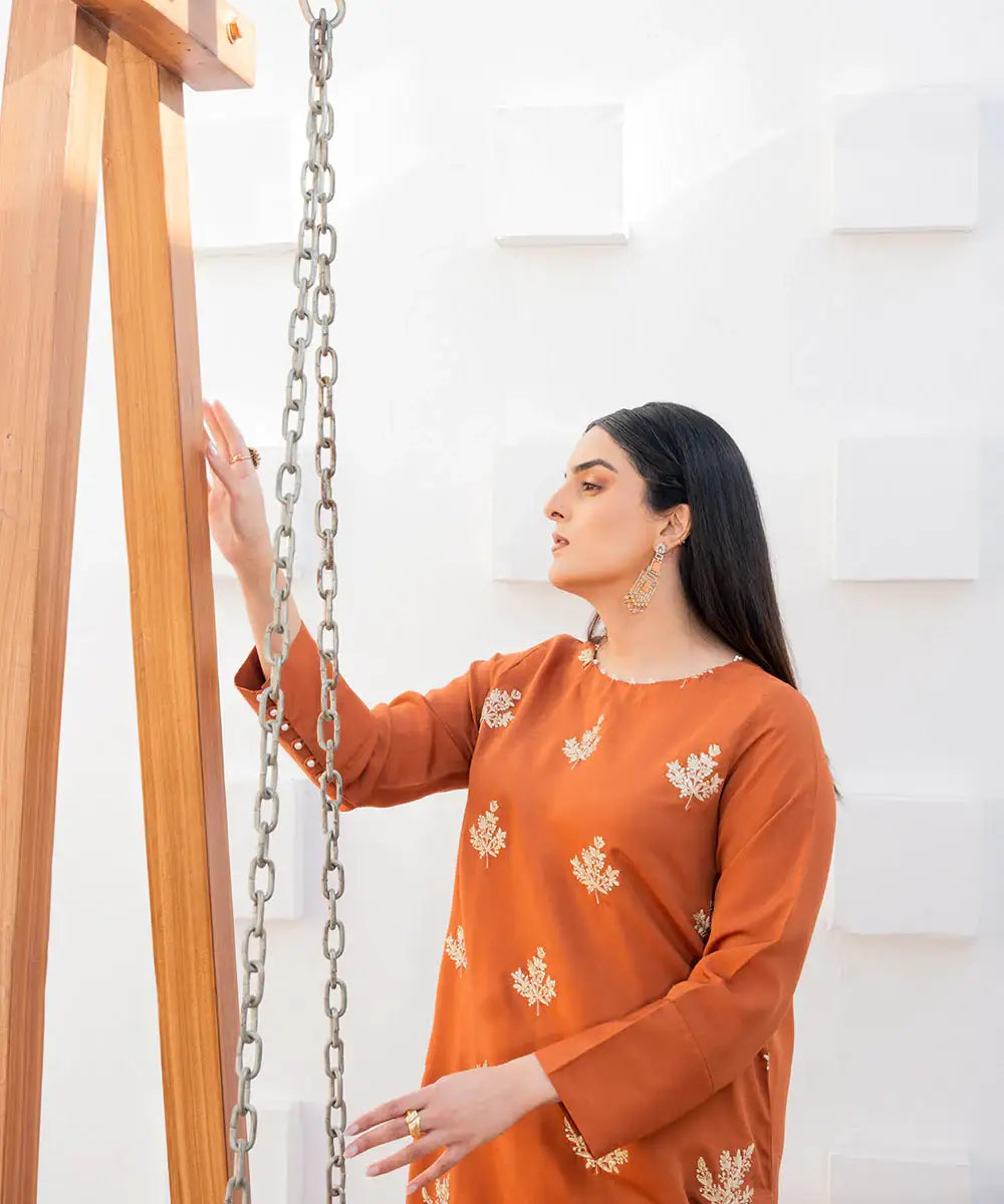 Embroidered Viscose Long Shirt - Kross Kulture 