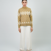 Patterned Crew-Neck Sweater