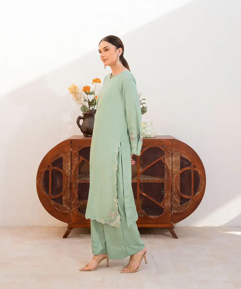 2PC - Crepe Silk Suit - Kross Kulture 