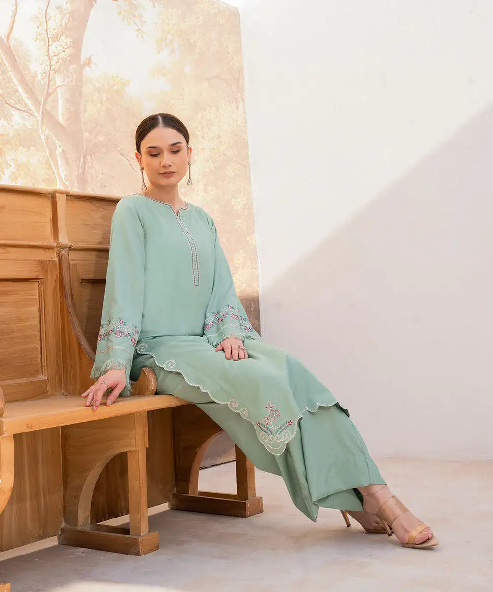 2PC - Crepe Silk Suit - Kross Kulture 