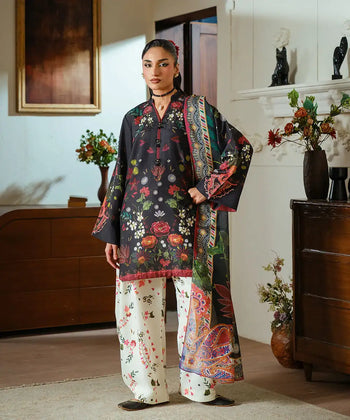 2PC - Printed Silk Lawn - Kross Kulture 