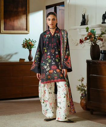 2PC - Printed Silk Lawn - Kross Kulture 