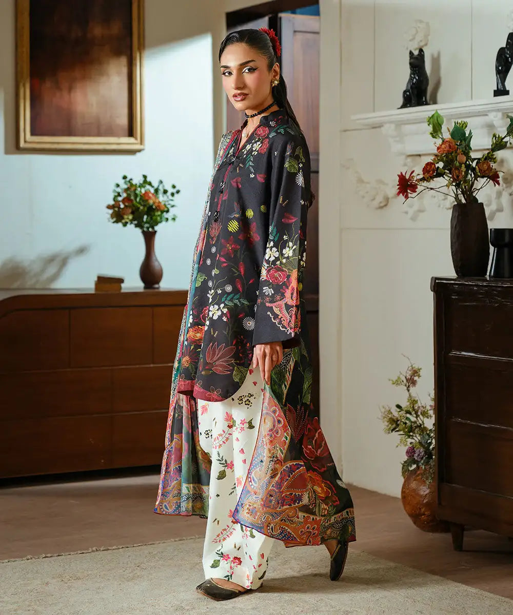 2PC - Printed Silk Lawn - Kross Kulture 