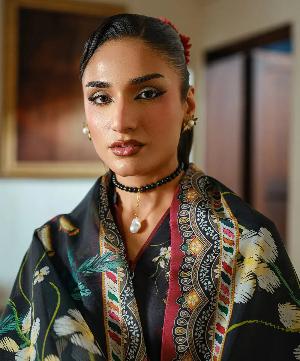 2PC - Printed Silk Lawn - Kross Kulture 