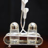 Calla Lily Salt & Pepper Shaker Set with Silver Tray
