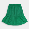 Long Flared Tiered Panel Skirt
