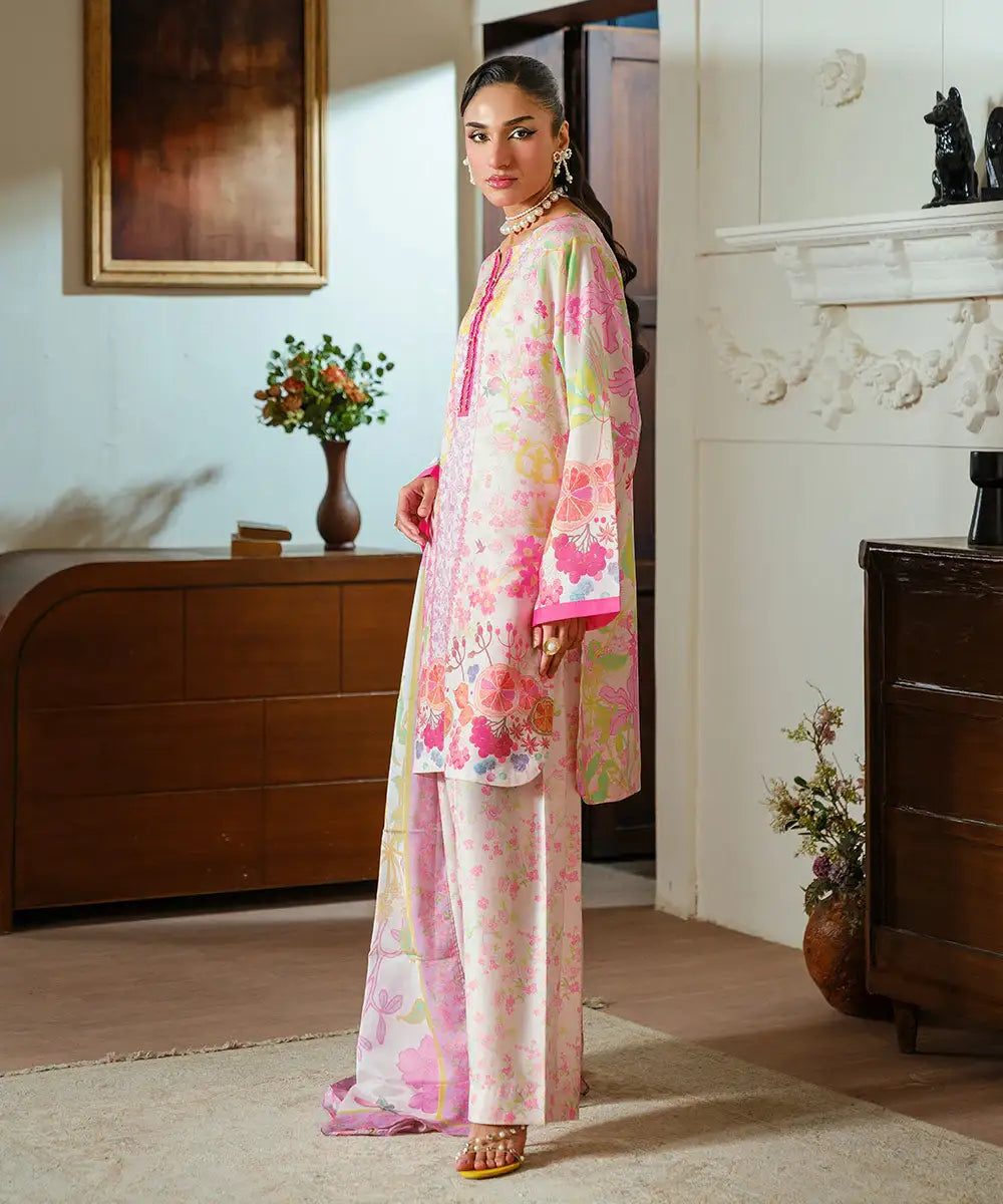 2PC - Printed Silk Lawn - Kross Kulture 