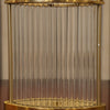 Brass & Glass Rod Hurricane Candle Holder