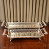 Silver Gallery Serving Tray with Lattice Sides