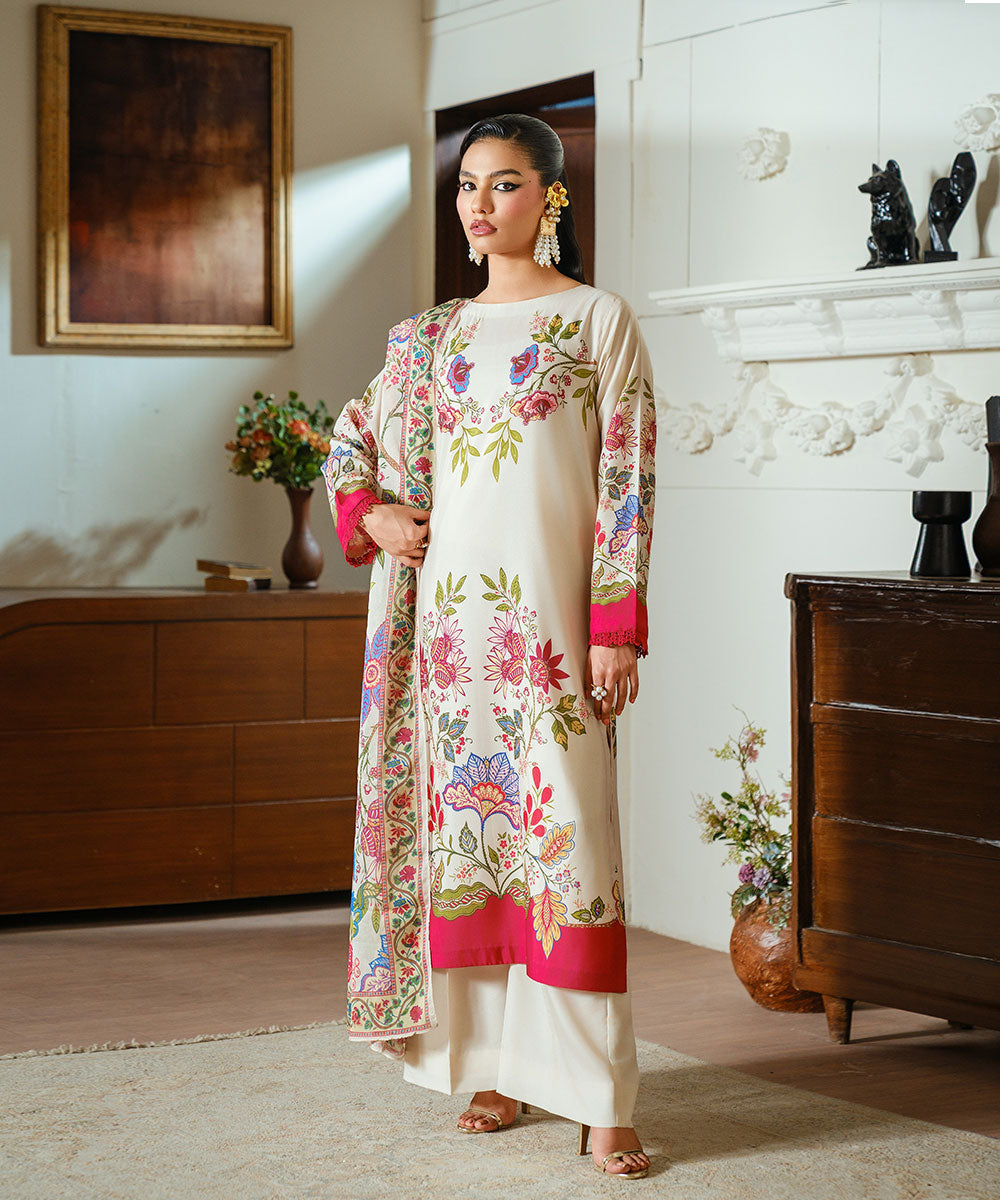 2PC - Printed Silk Lawn - Kross Kulture 