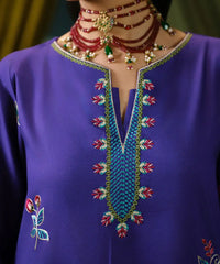 Embroided Lawn Cotton Shirt - Kross Kulture 