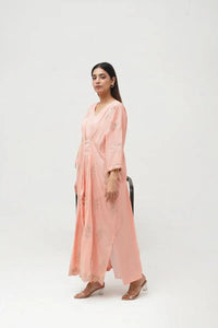 Embroidered Cotton Silk Kaftan - Kross Kulture 