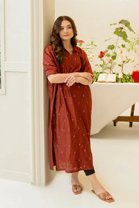 Embroidered Yarn Dyed Cotton Shirt - Kross Kulture 