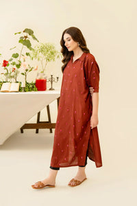 Embroidered Yarn Dyed Cotton Shirt - Kross Kulture 