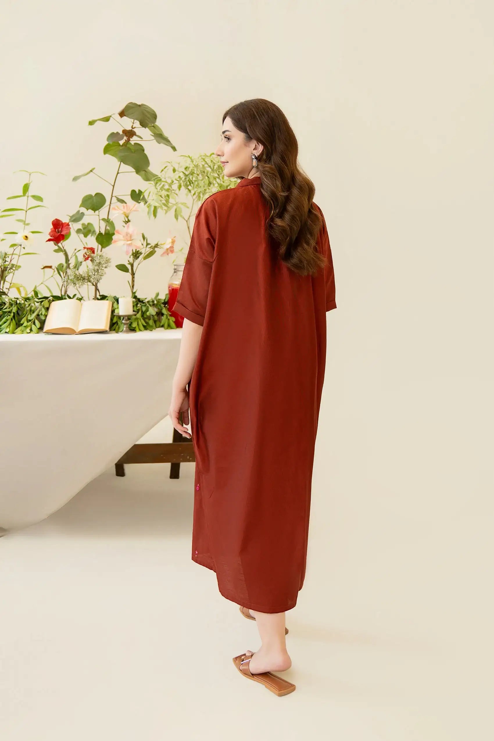 Embroidered Yarn Dyed Cotton Shirt - Kross Kulture 
