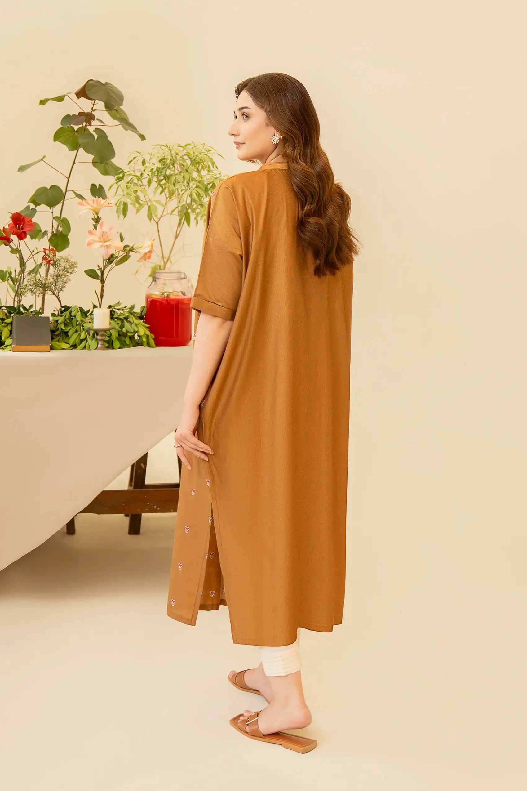 Embroidered Yarn Dyed Cotton Shirt - Kross Kulture 