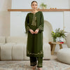 2Pc - Embroidered Khaddar Suit