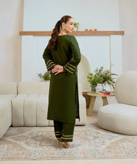 2PC - Embroidered Khaddar Suit - Kross Kulture 