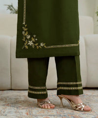 2PC - Embroidered Khaddar Suit - Kross Kulture 
