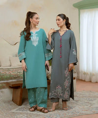 2PC - Embroidered Khaddar Suit - Kross Kulture 
