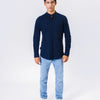 Men Ban Collar Casual Shirt