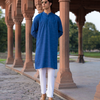 Slim Fit Cotton Jacquard Kurta