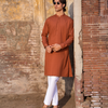 Slim Fit Cotton Jacquard Kurta