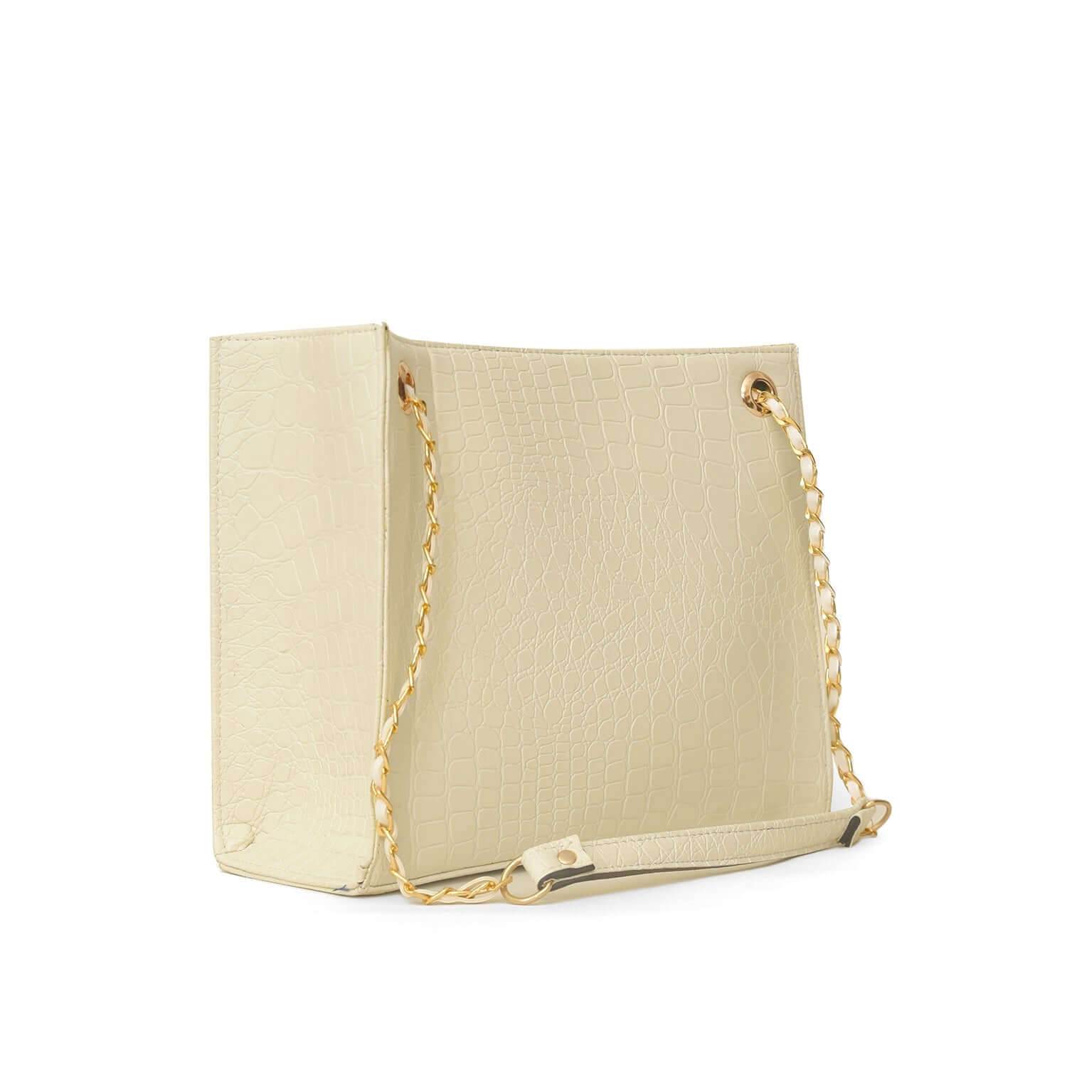 Crocodile Tote White women's tote bag in white by Bag X