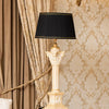 Imperial Noir | Hand-Sculptured Neoclassical Resin Table Lamp
