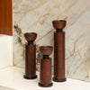 Timber Flame Holders | Hand-Sculpted Artisan Candle Holder Trio