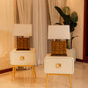 Golden Mosaic Trendy Resin Table Lamp