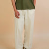 Beige Pleated Straight Trouser