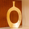 Infinity Vessel | Modern Black & Gold Doughnut Vase Decor