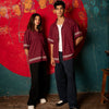 Vintage Maroon Button Down Shirt