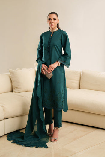 Deep Emerald - Unstitch Luxury Lawn Suit – view 2