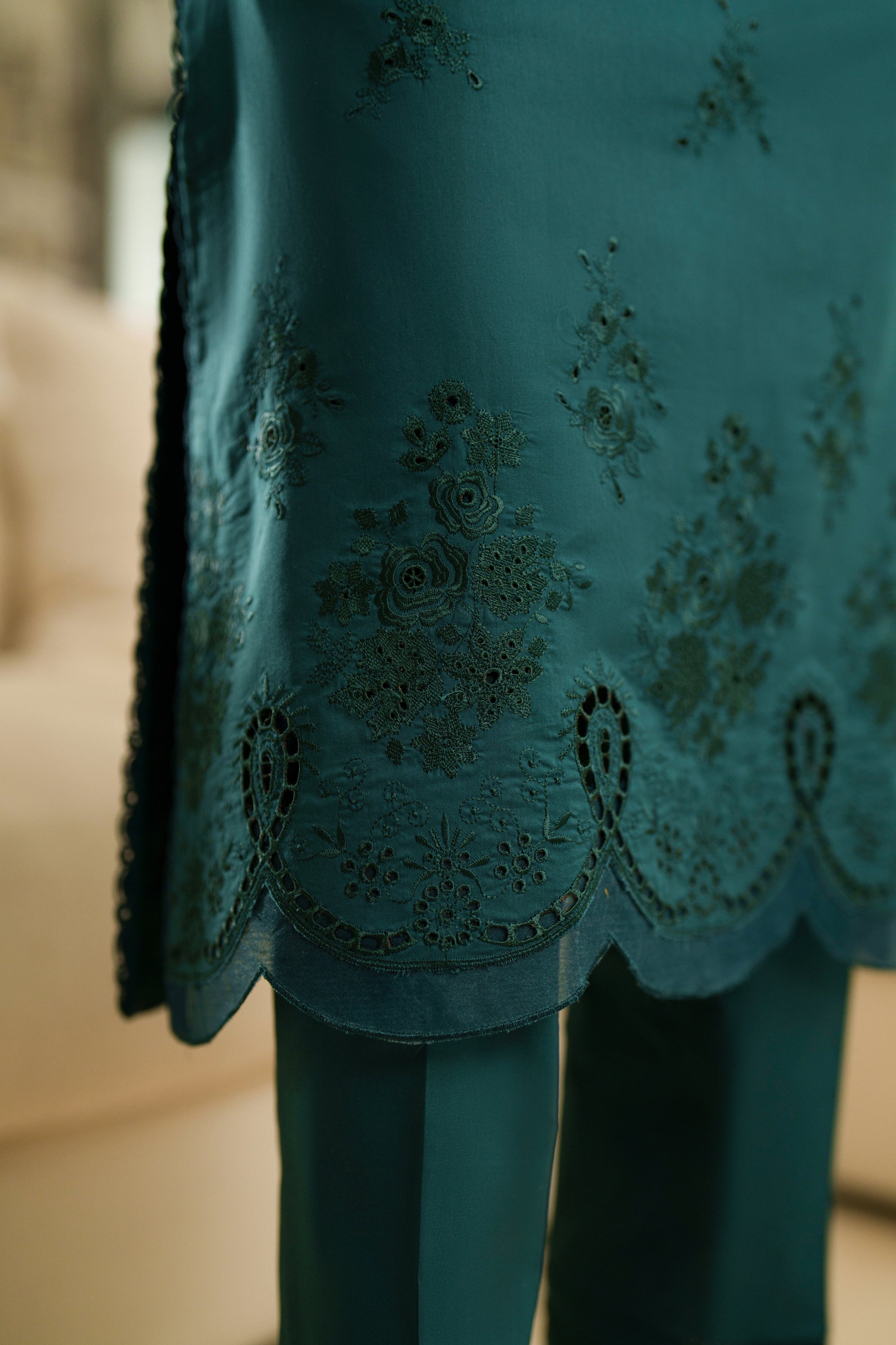 Deep Emerald - Unstitch Luxury Lawn Suit – view 5
