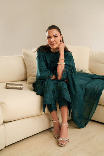 Deep Emerald - Unstitch Luxury Lawn Suit