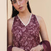 Deep Rouge - Printed Lawn Suit
