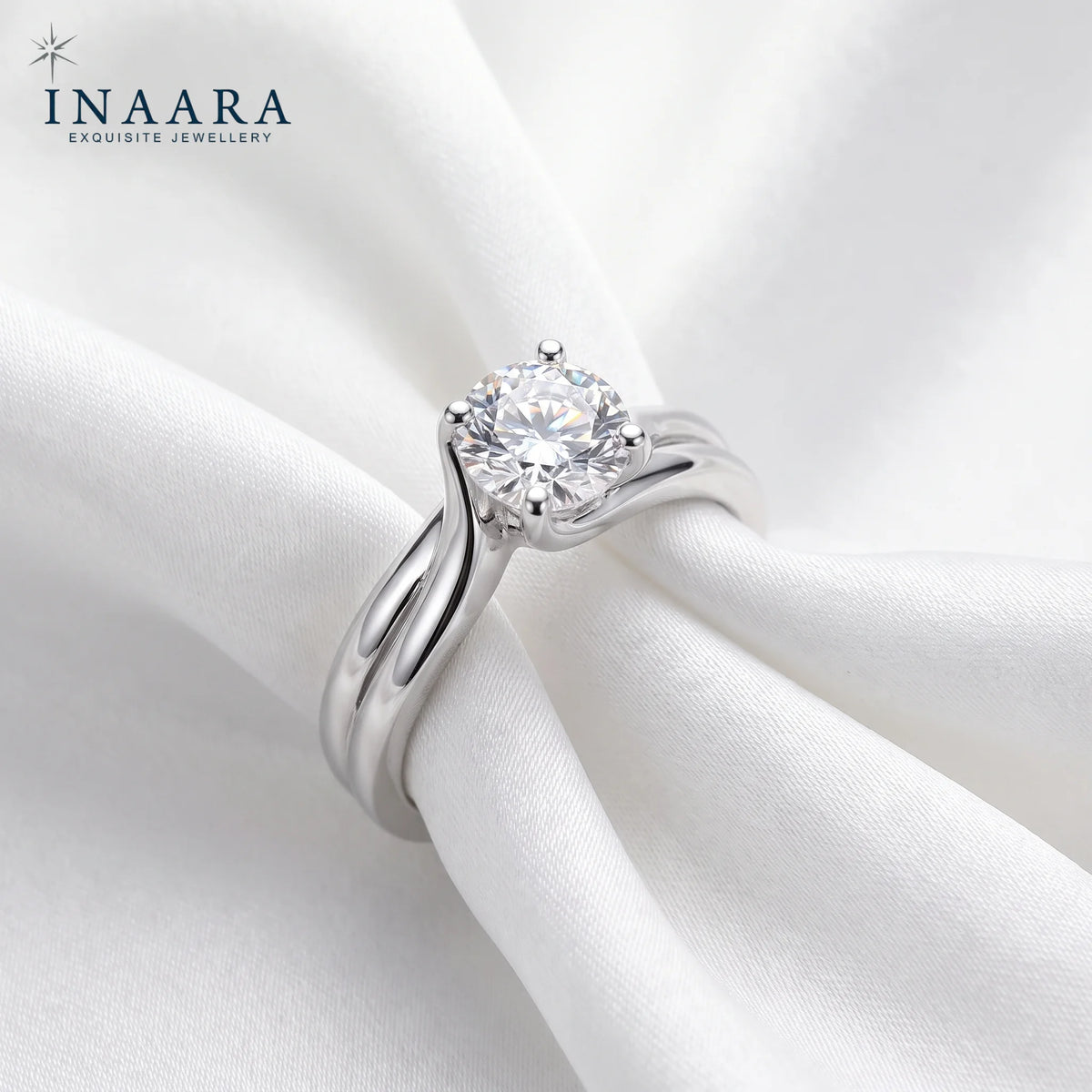 Dual Line Solitaire Ring
