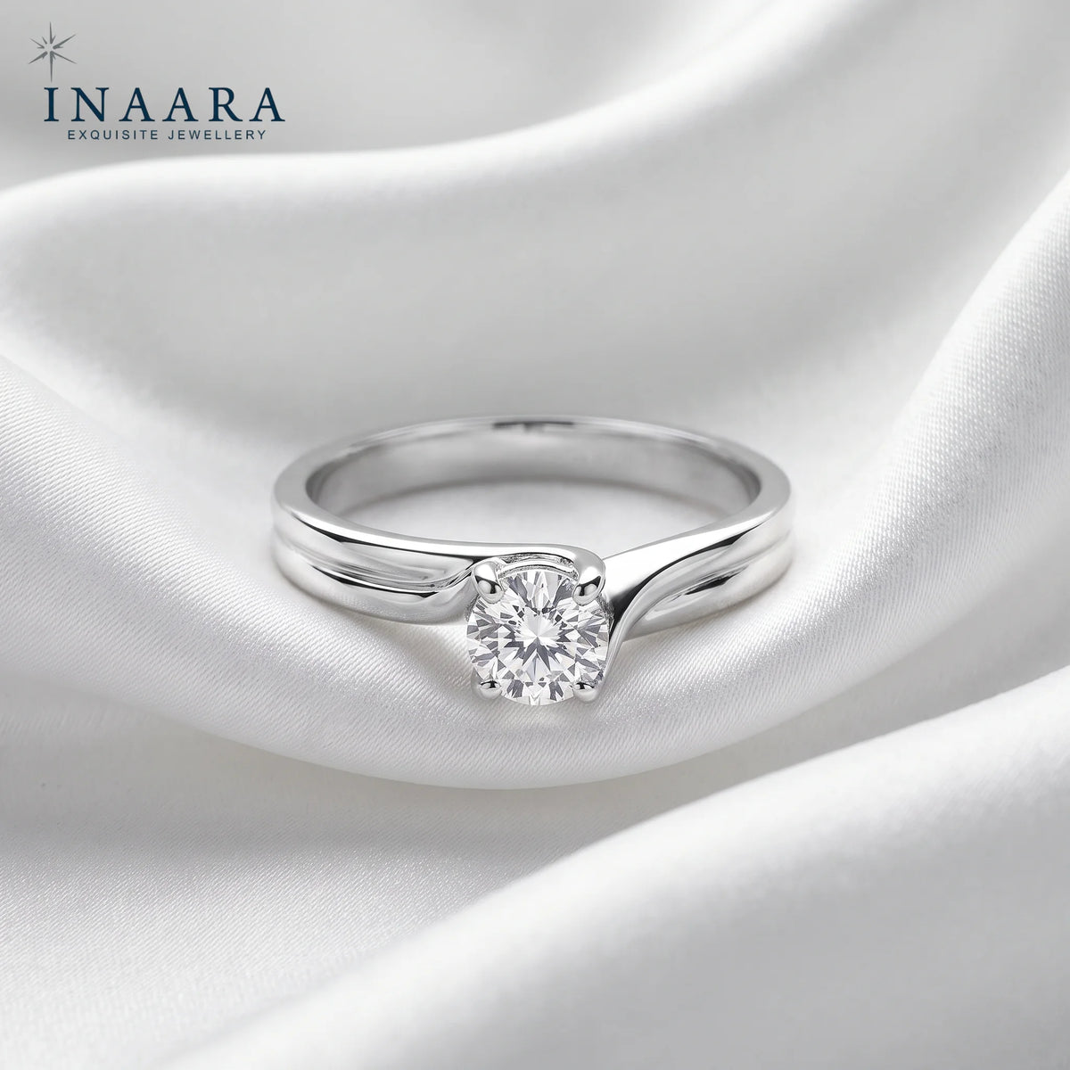 Dual Line Solitaire Ring