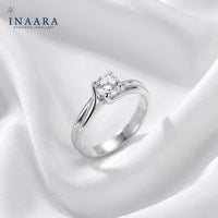 Dual Line Solitaire Ring