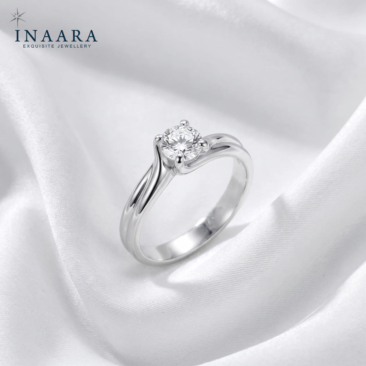 Dual Line Solitaire Ring