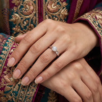Dual Line Solitaire Ring