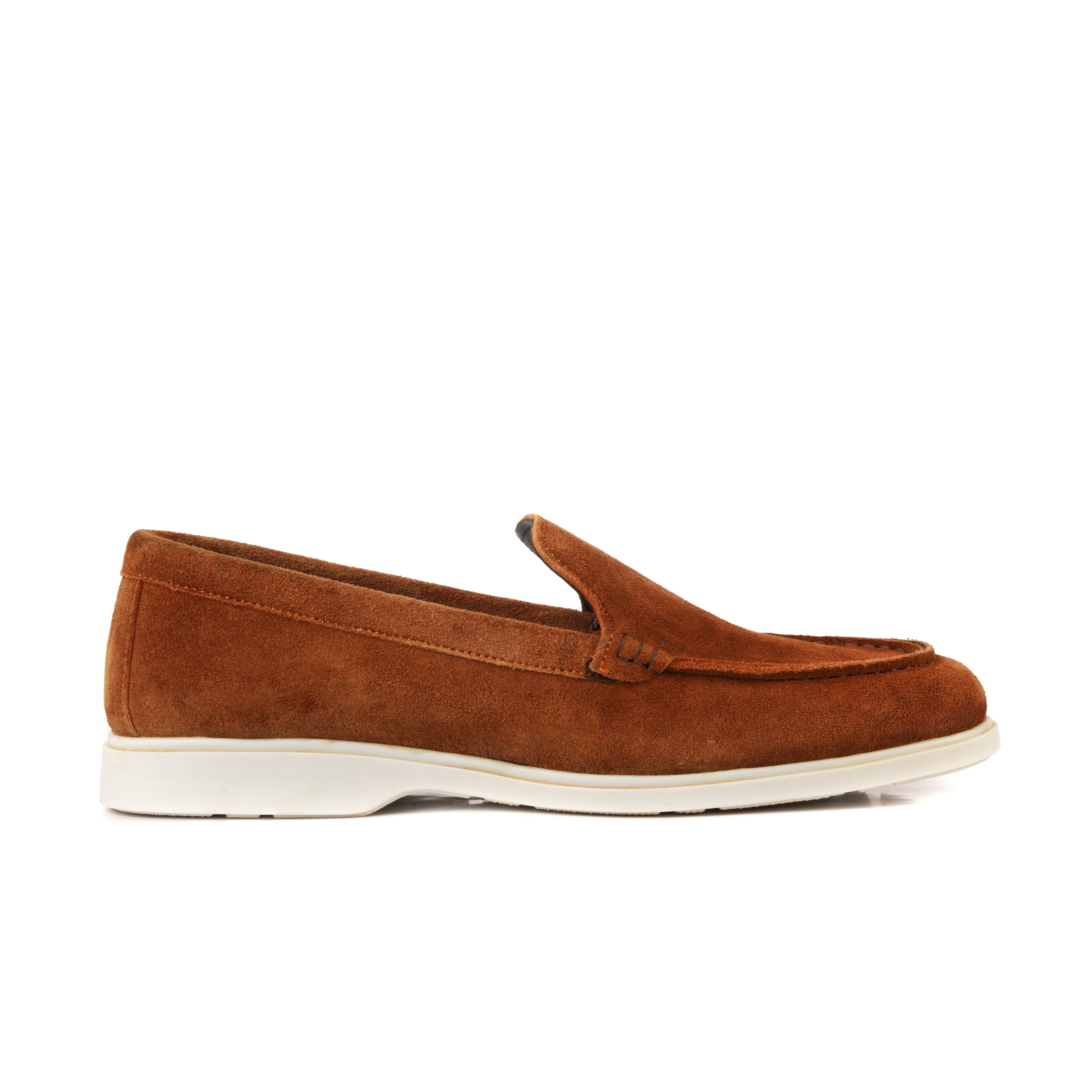 LP-01 Camel loafers with white sole - DeVogue