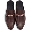 4044-Brown Mule Style Pure Cow Leather Shoes
