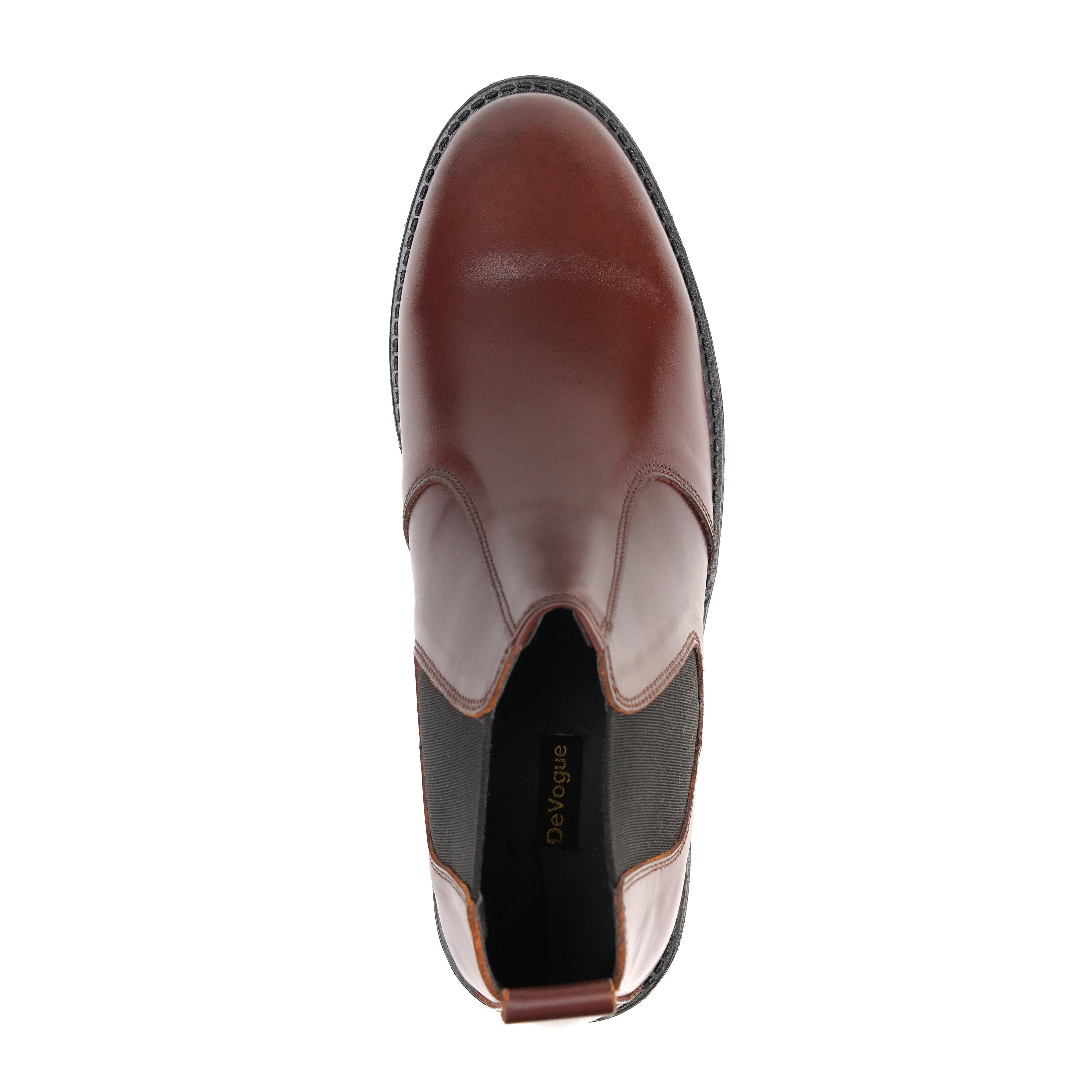 8010-Maroon Cow Leather Chelsea boots - DeVogue