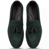 Lp-02 Green Tassel Loafers With Black Sole
